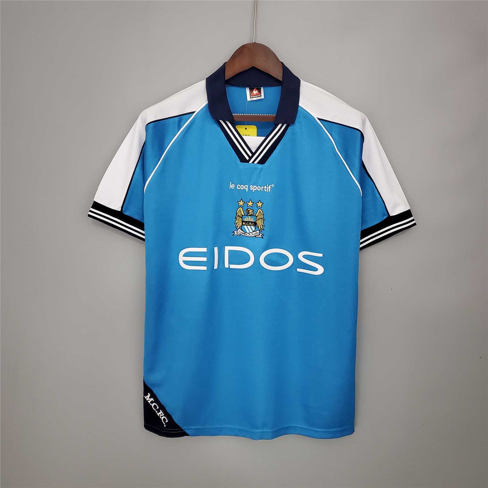 Manchester City Retro Home Football Jersey Shirt 1999/01 - U-jersey