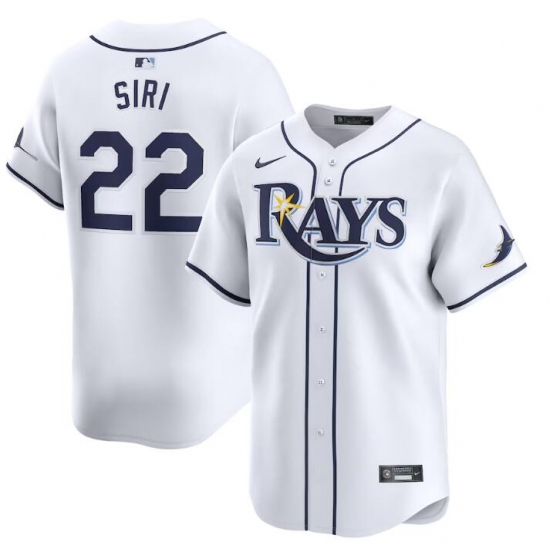 Men's Tampa Bay Rays #22 Jose Siri White Home Limited Stitched Baseball Jersey - Ujersey