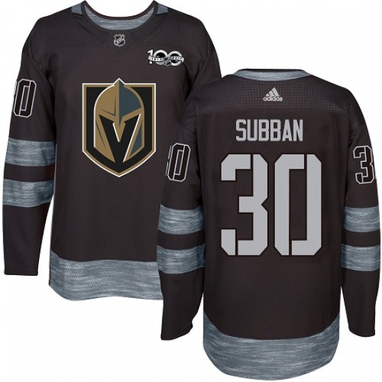 Men's Adidas Vegas Golden Knights #30 Malcolm Subban Authentic Black 1917-2017 100th Anniversary NHL Jersey