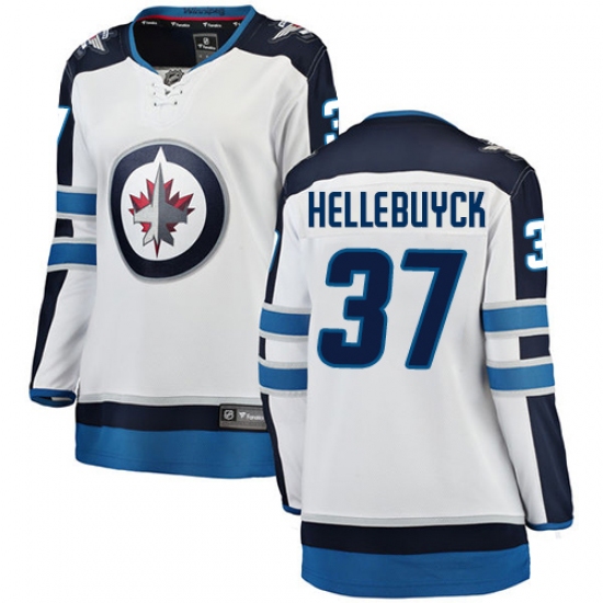 Women's Winnipeg Jets #37 Connor Hellebuyck Fanatics Branded White Away Breakaway NHL Jersey - Ujersey