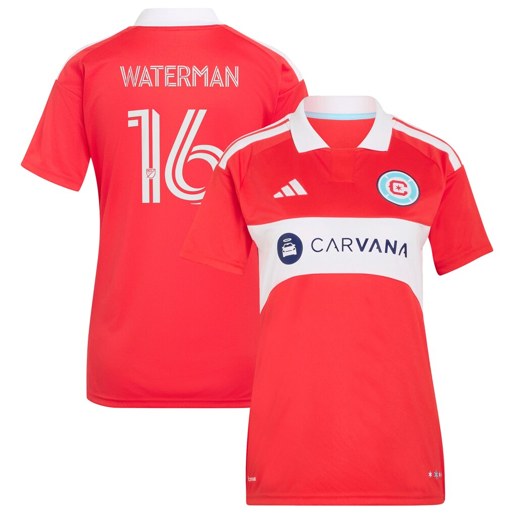 Women's Chicago Fire Joel Waterman adidas Red 2026 Forever Red Replica Jersey - Ujersey