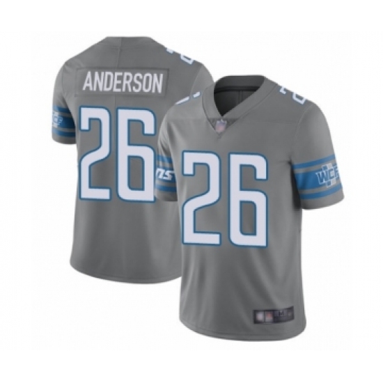 Men's Detroit Lions #26 C.J. Anderson Limited Steel Rush Vapor Untouchable Football Jersey - Ujersey