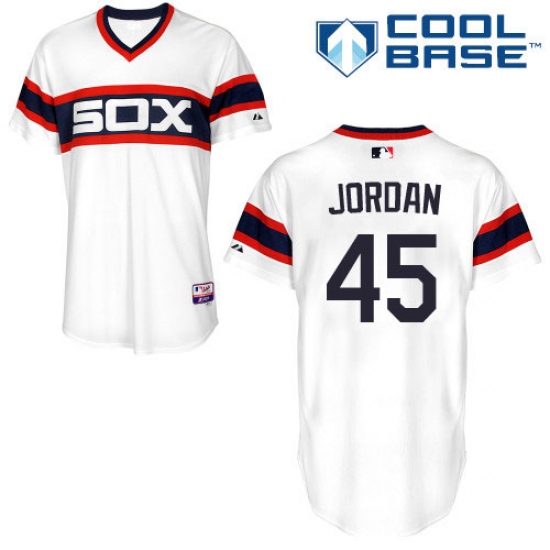 Men's Majestic Chicago White Sox #45 Michael Jordan Replica White 2013 Alternate Home Cool Base MLB Jersey - Ujersey