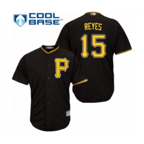 Youth Pittsburgh Pirates #15 Pablo Reyes Authentic Black Alternate Cool Base Baseball Player Jersey - Ujersey