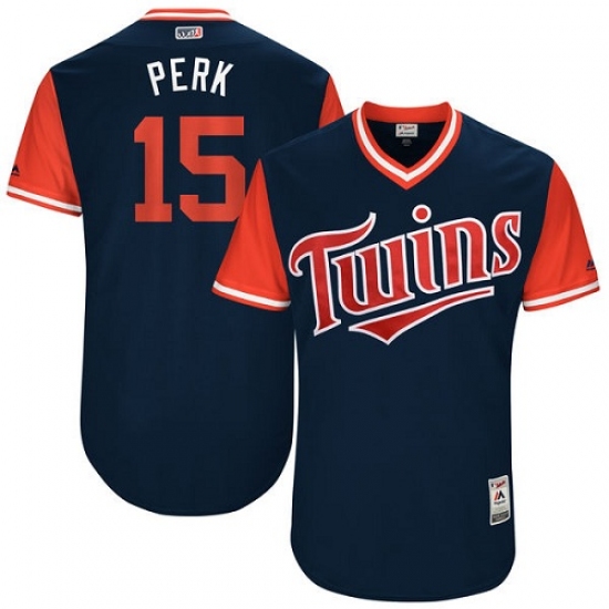 Men's Majestic Minnesota Twins #15 Glen Perkins 