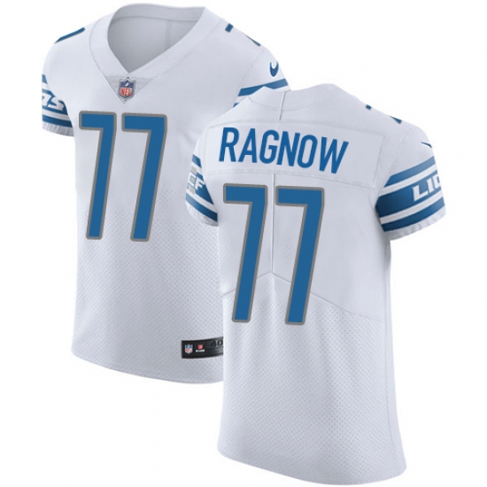 Men's Nike Detroit Lions #77 Frank Ragnow White Vapor Untouchable Elite Player NFL Jersey - Ujersey