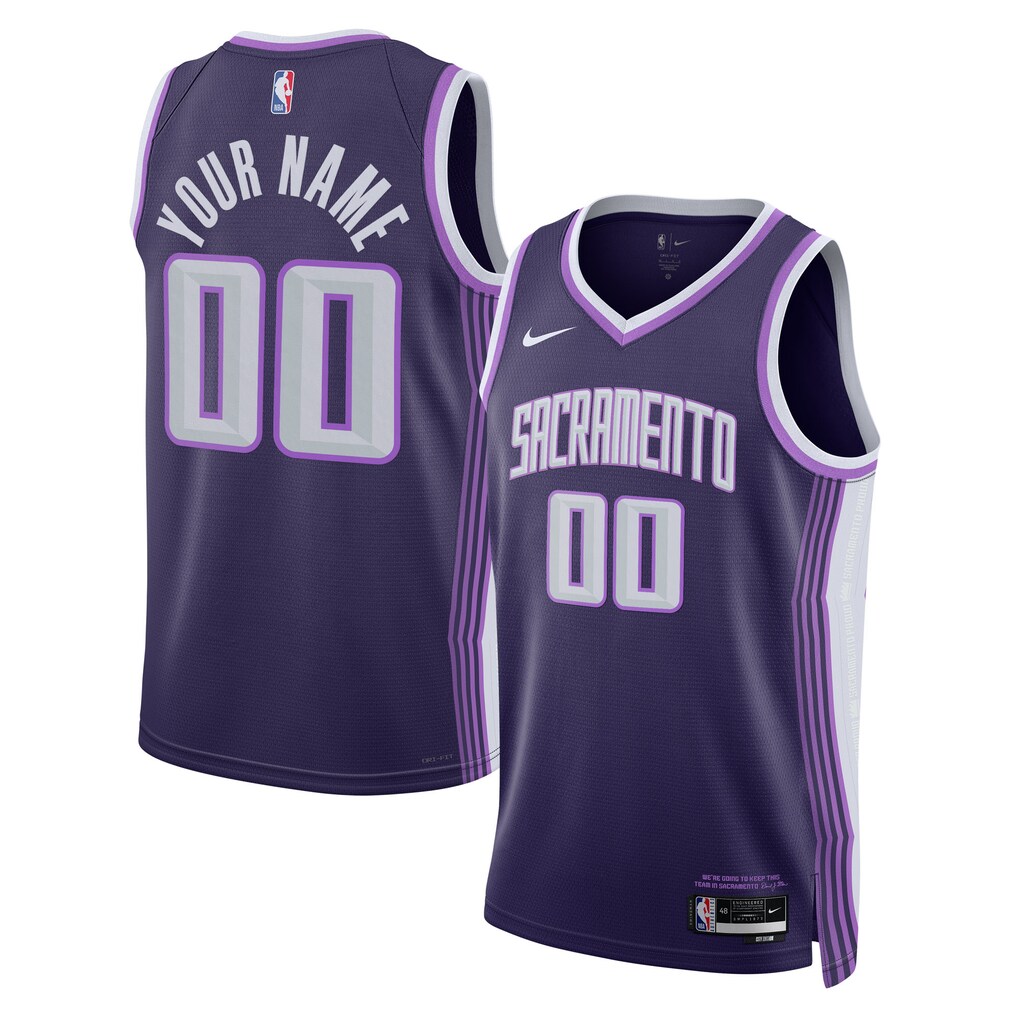 Unisex Sacramento Kings Nike Purple 2025/26 City Edition Swingman Custom Jersey - U-jersey