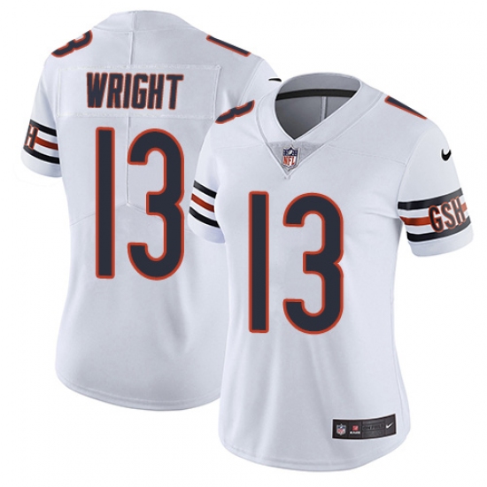 Women's Nike Chicago Bears #13 Kendall Wright White Vapor Untouchable Limited Player NFL Jersey