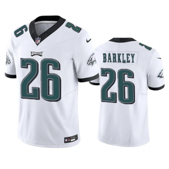 Men's Philadelphia Eagles #26 Saquon Barkley White 2023 F.U.S.E. Vapor Untouchable Limited Football Stitched Jersey - Ujersey