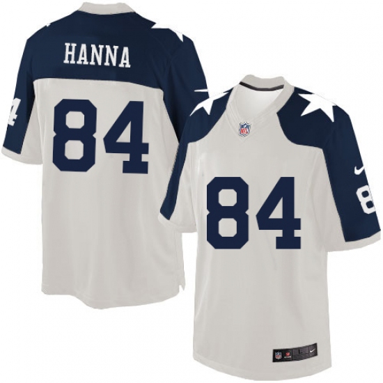 Men's Nike Dallas Cowboys #84 James Hanna Limited White Throwback Alternate NFL Jersey - Ujersey