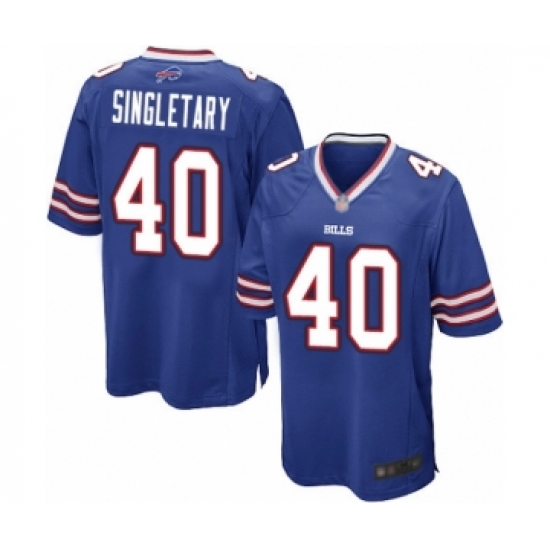 Men's Buffalo Bills #40 Devin Singletary Game Royal Blue Team Color Football Jersey - Ujersey