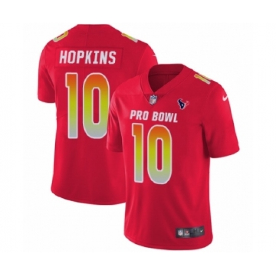 Men's Nike Houston Texans #10 DeAndre Hopkins Limited Red AFC 2019 Pro Bowl NFL Jersey - Ujersey