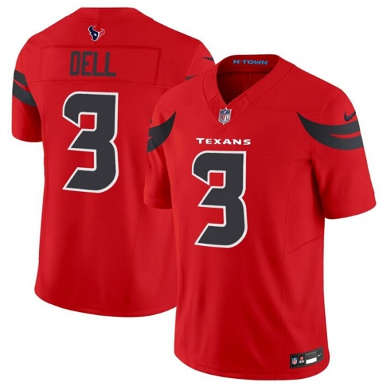 Youth Houston Texans #3 Tank Dell Red 2024 Alternate F.U.S.E Vapor Football Stitched Jersey - Ujersey