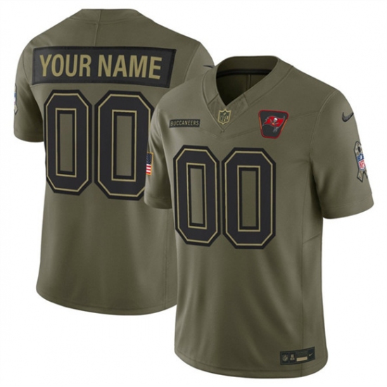 Men's Tampa Bay Buccaneers Active Player Custom Olive 2025 F.U.S.E. Salute to Service Limited Football Stitched Jersey - Ujersey