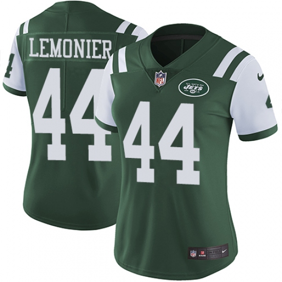 Women's Nike New York Jets #44 Corey Lemonier Green Team Color Vapor Untouchable Limited Player NFL Jersey - Ujersey