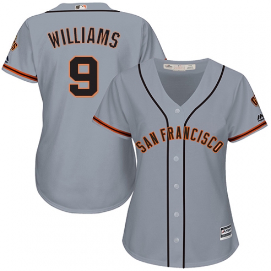Women's Majestic San Francisco Giants #9 Matt Williams Replica Grey Road Cool Base MLB Jersey - Ujersey