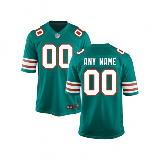 Youth Miami Dolphins Nike Aqua Custom Throwback Game Jersey - Ujersey
