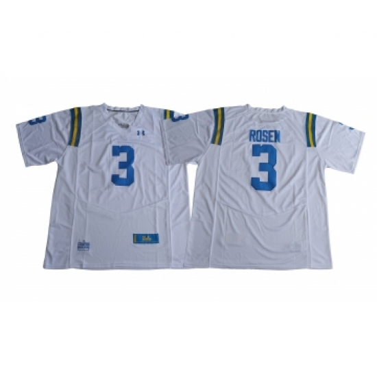 UCLA Bruins 3 Josh Rosen White College Football Jersey - Ujersey