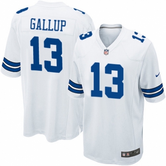 Men's Nike Dallas Cowboys #13 Michael Gallup Game White NFL Jersey - Ujersey