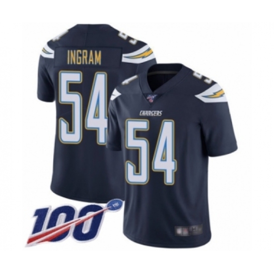 Men's Los Angeles Chargers #54 Melvin Ingram Navy Blue Team Color Vapor Untouchable Limited Player 100th Season Football Jersey - Ujersey