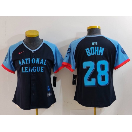 Women's Philadelphia Phillies #28 Alec Bohm Navy 2024 All Star Limited Stitched Jersey - Ujersey