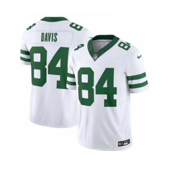 Men's Nike New York Jets #84 Corey Davis White 2023 F.U.S.E. Vapor Limited Throwback Stitched Football Jersey - Ujersey