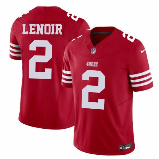 Youth San Francisco 49ers #2 Deommodore Lenoir Red Nike Scarlet Limited Jersey - Ujersey