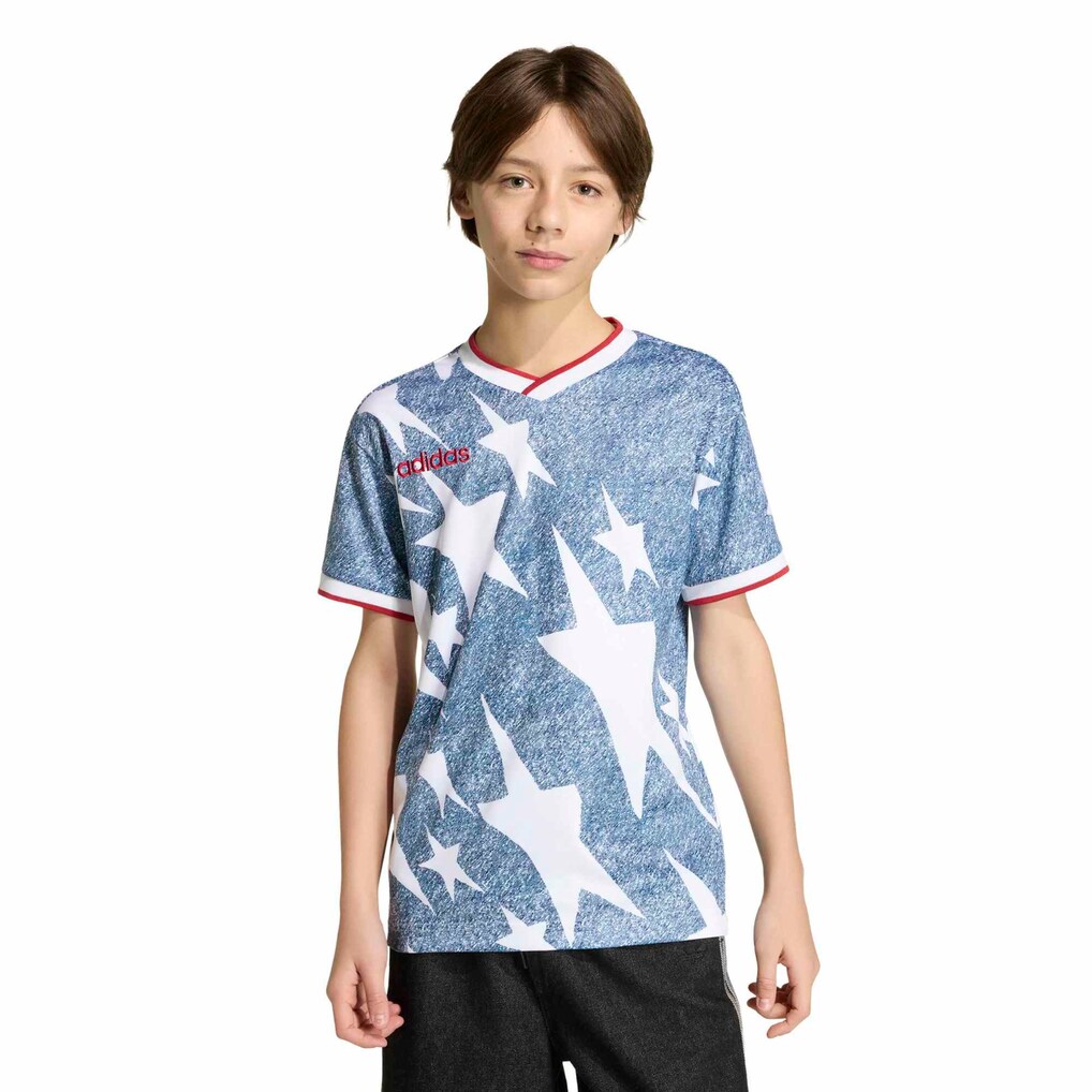 Youth adidas Blue USA 1994 Denim Graphic Fashion Jersey - Ujersey