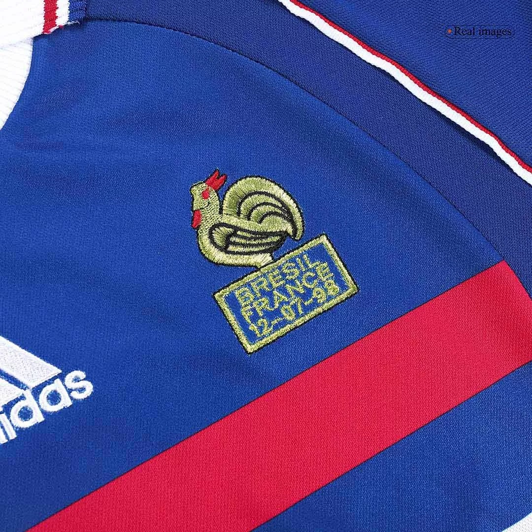 France Retro Soccer Jersey Home Custom Shirt 1998 - Ujersey