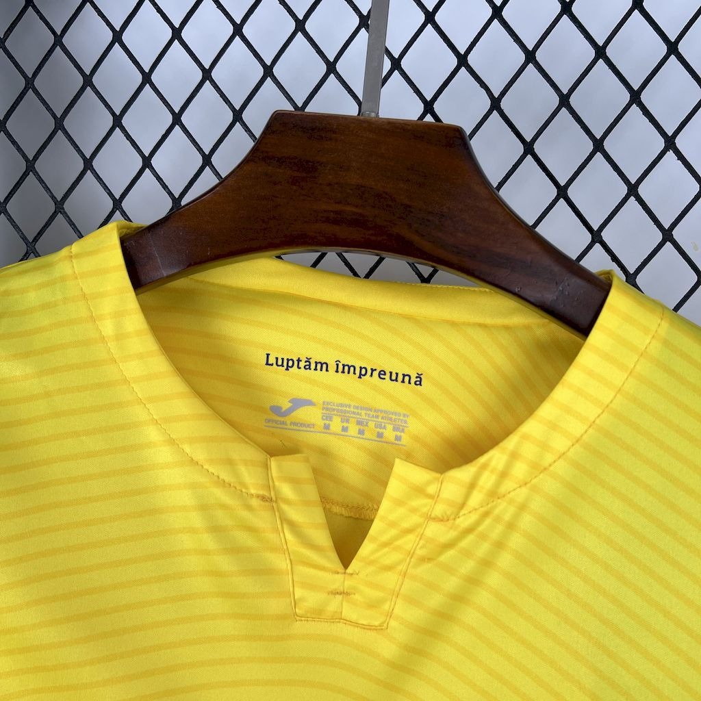 Romania Soccer Jersey Home Custom Shirt 2025/26 - ujerseystore