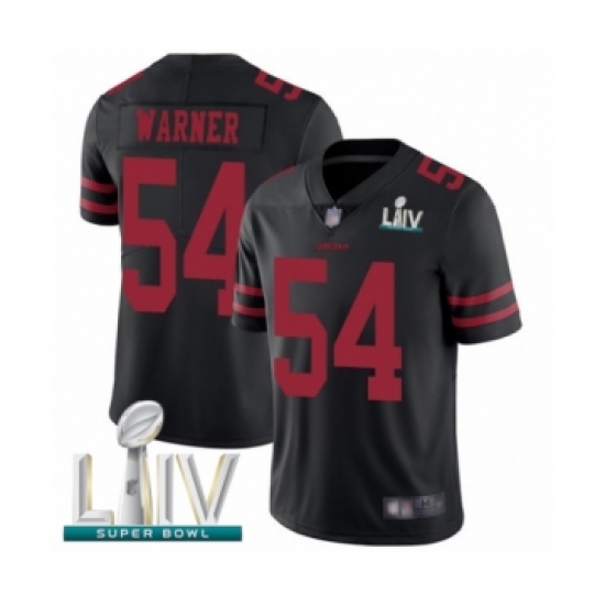 Men's San Francisco 49ers #54 Fred Warner Black Alternate Vapor Untouchable Limited Player Super Bowl LIV Bound Football Jersey - Ujersey