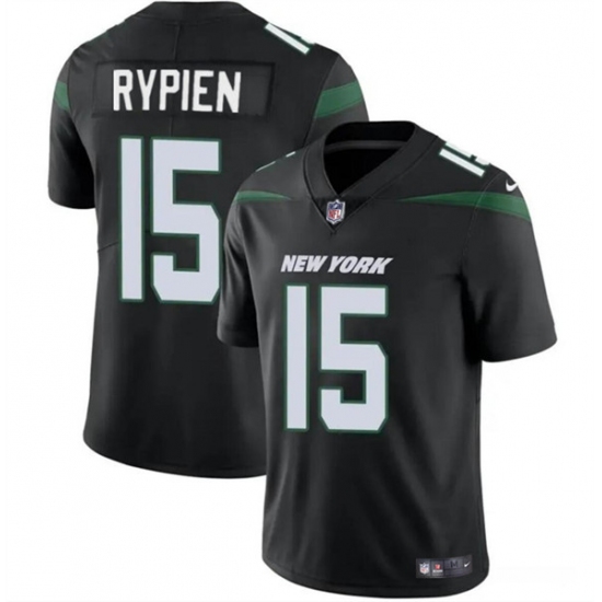 Men's New York Jets #15 Brett Rypien Black Vapor Untouchable Limited Football Stitched Jersey - Ujersey