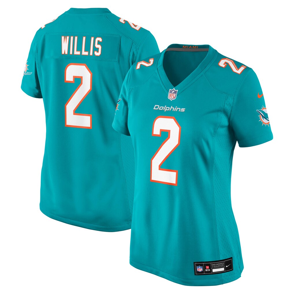 Women's Miami Dolphins Malik Willis Nike Aqua Game Jersey - Ujersey NHL