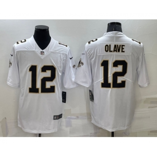 Men's New Orleans Saints #12 Chris Olave White 2022 Vapor Untouchable Stitched NFL Nike Limited Jersey - Ujersey