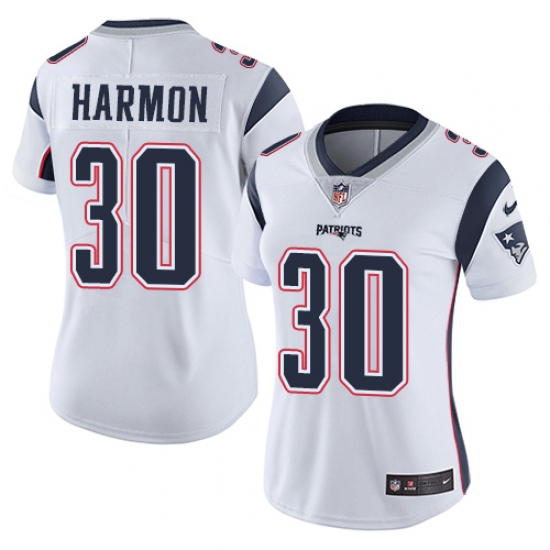 Women's Nike New England Patriots #30 Duron Harmon White Vapor Untouchable Limited Player NFL Jersey - Ujersey