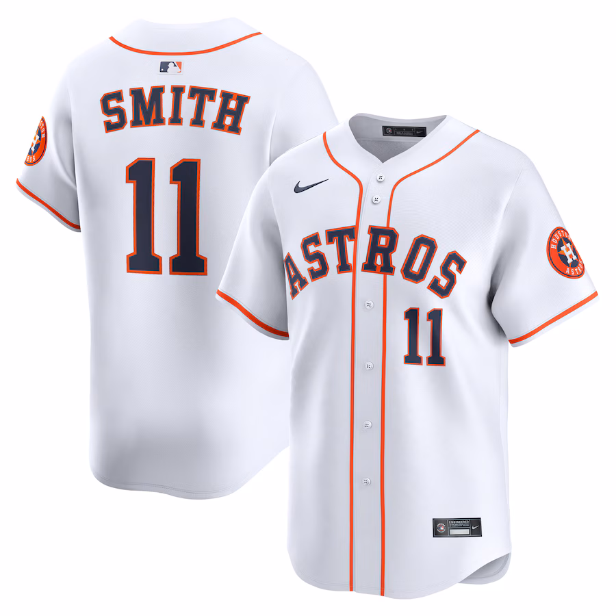 Men's Houston Astros Cam Smith #11 Nike White Home Limited Player Jersey - Ujersey