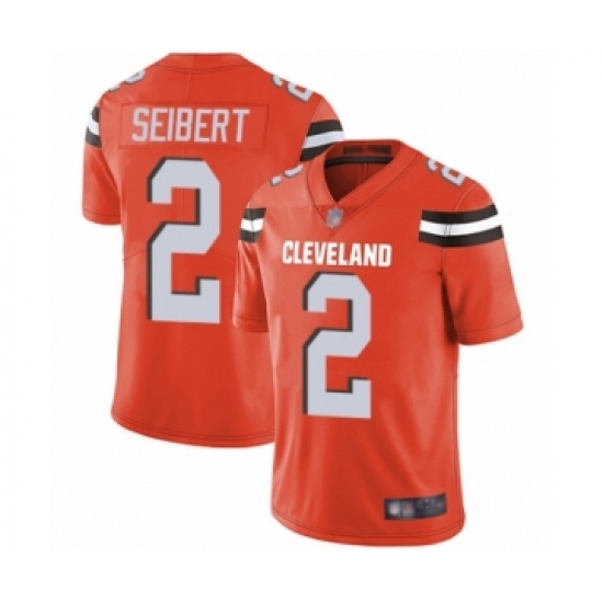 Men's Cleveland Browns #2 Austin Seibert Orange Alternate Vapor Untouchable Limited Player Football Jersey - Ujersey