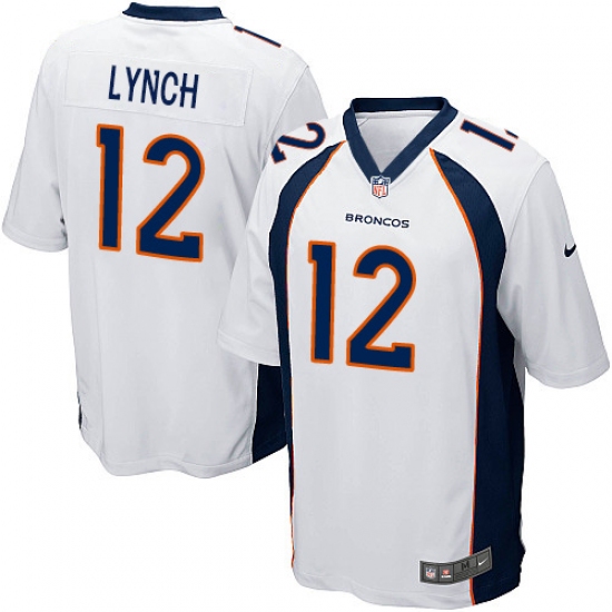 Men's Nike Denver Broncos #12 Paxton Lynch Game White NFL Jersey - Ujersey