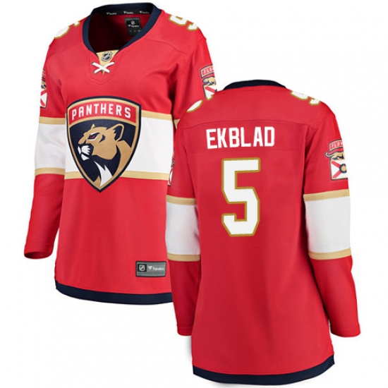 Women's Florida Panthers #5 Aaron Ekblad Fanatics Branded Red Home Breakaway NHL Jersey - Ujersey