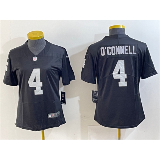 Youth Las Vegas Raiders #4 Aidan O'Connell Black Vapor Untouchable Limited Football Stitched Jersey - Ujersey