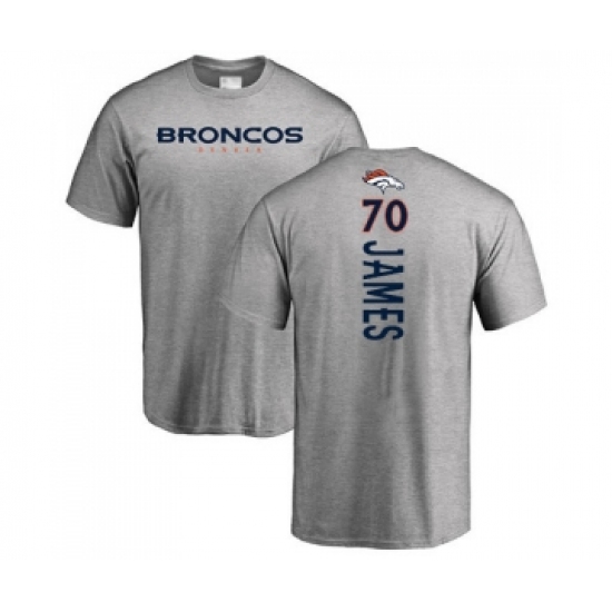 Football Denver Broncos #70 Ja'Wuan James Ash Backer T-Shirt - Ujersey