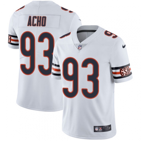 Men's Nike Chicago Bears #93 Sam Acho White Vapor Untouchable Limited Player NFL Jersey - Ujersey