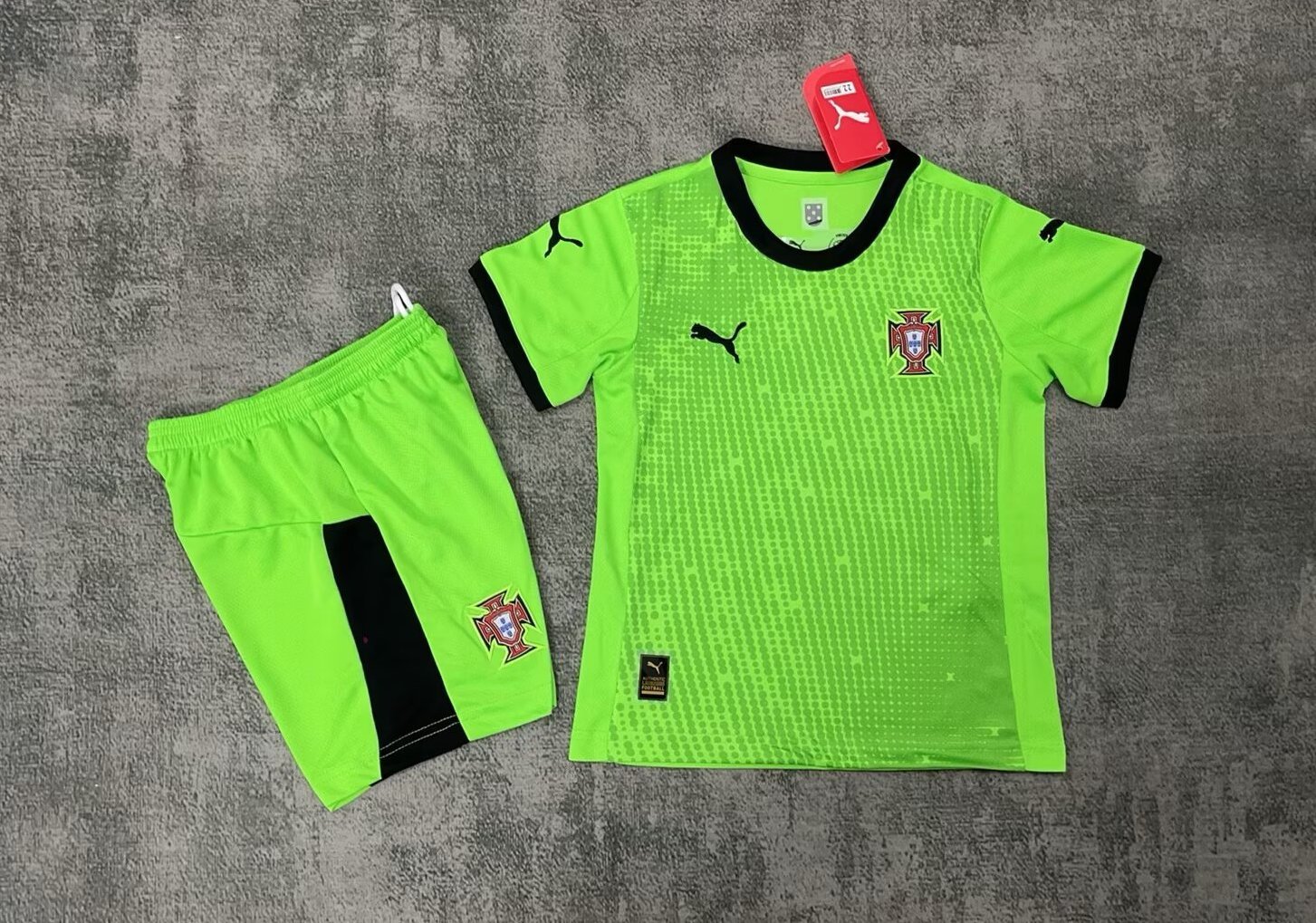 Portugal Goalkeeper Football Uniform Kids Kit Jersey+Shorts 2025 - U-jersey