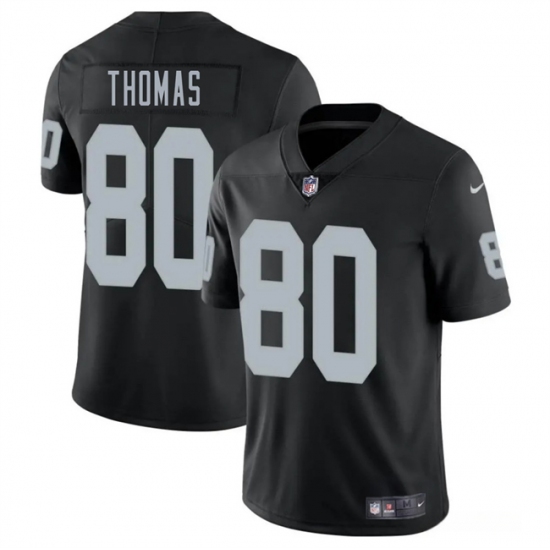 Men's Las Vegas Raiders #80 Ian Thomas Black 2025 Vapor Football Stitched Jersey - Ujersey