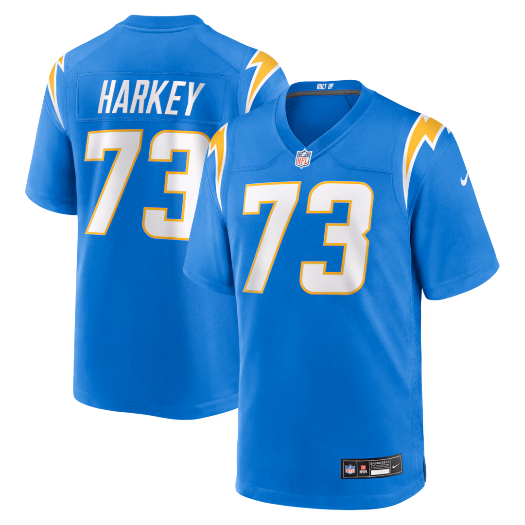 Men's Los Angeles Chargers Alex Harkey Nike Powder Blue Team Game Jersey