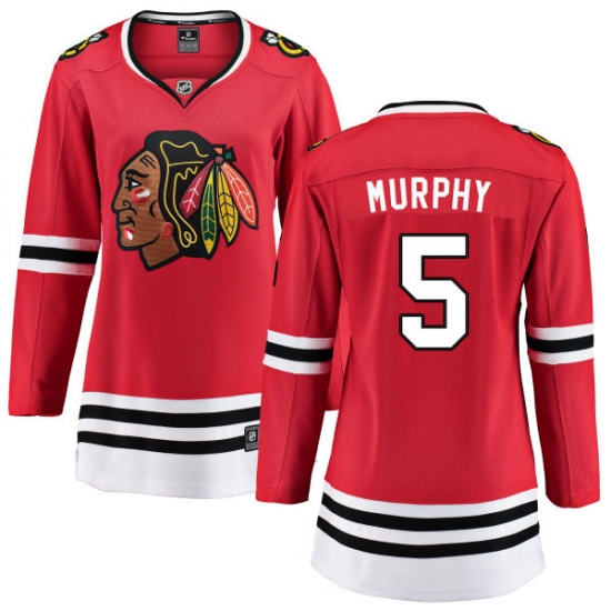 Women's Chicago Blackhawks #5 Connor Murphy Fanatics Branded Red Home Breakaway NHL Jersey - Ujersey
