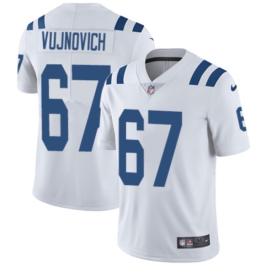 Youth Nike Indianapolis Colts #67 Jeremy Vujnovich White Vapor Untouchable Limited Player NFL Jersey - Ujersey