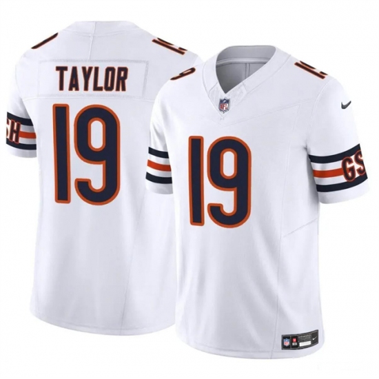 Men's Chicago Bears #19 Tory Taylor White 2023 F.U.S.E. Vapor Football Stitched Jersey - Ujersey