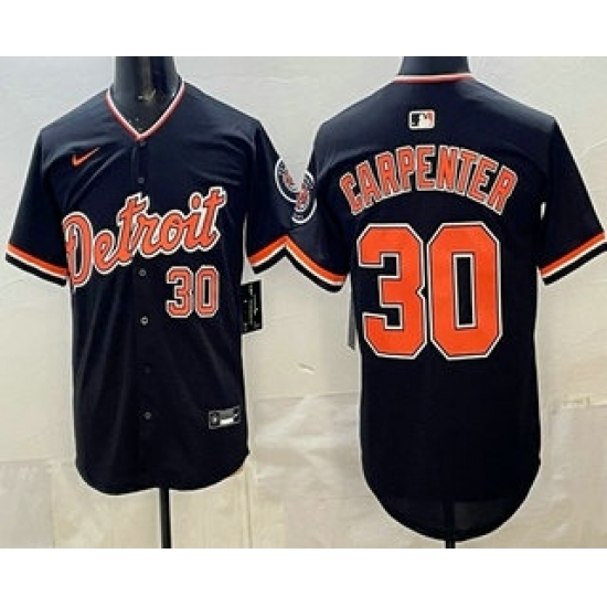 Men's Detroit Tigers #30 Kerry Carpenter Navy Limited Jersey - Ujersey