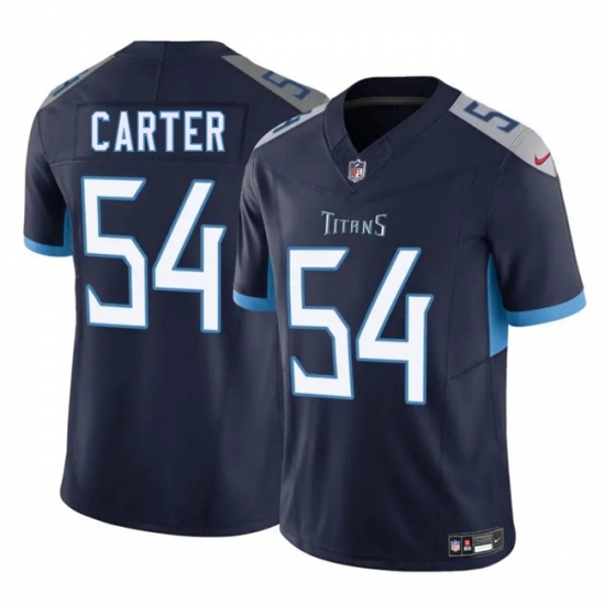 Men's Tennessee Titans #54 Lorenzo Carter Navy 2025 F.U.S.E. Vapor Limited Football Stitched Jersey - Ujersey